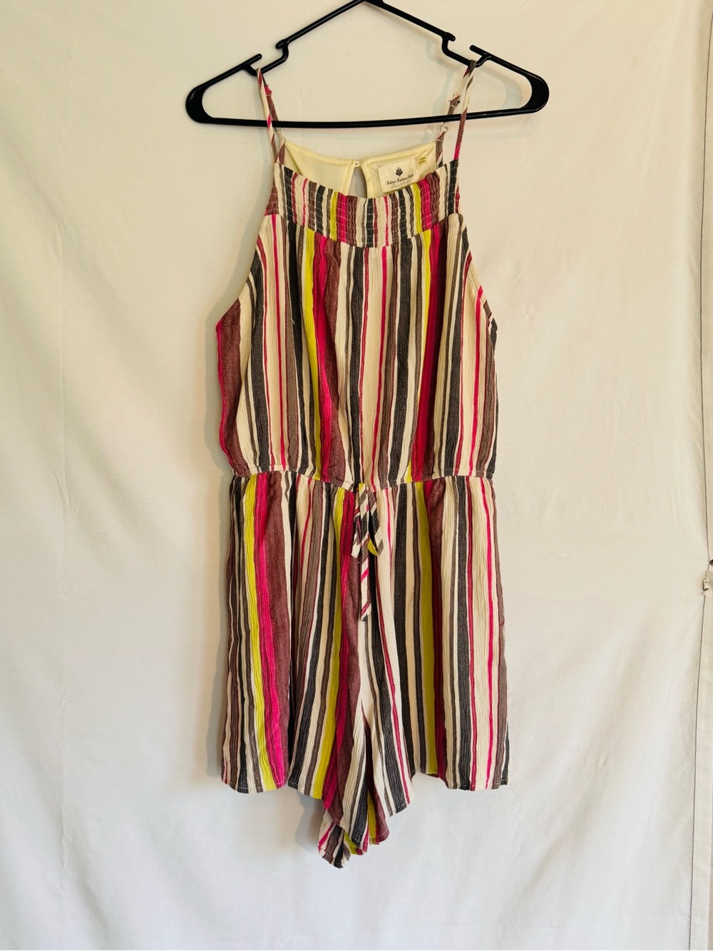 Striped Sleeveless Romper with adjustable straps